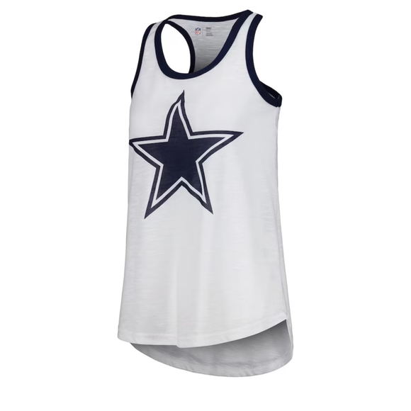 NFL Cowboys Football Tank Top S White Blue - Picture 4 of 11